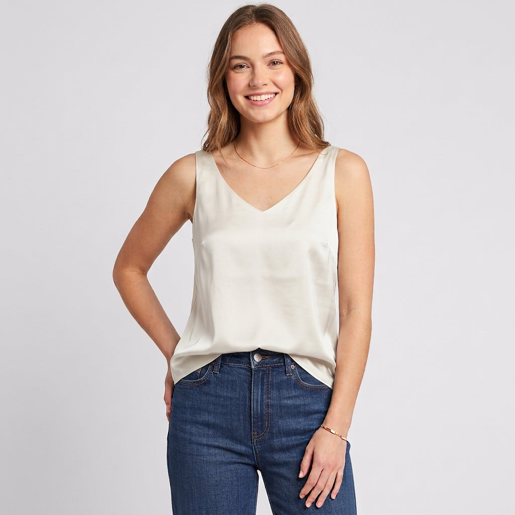 Top donna basic tessuto rasato lucido B97311 - AVENUE
