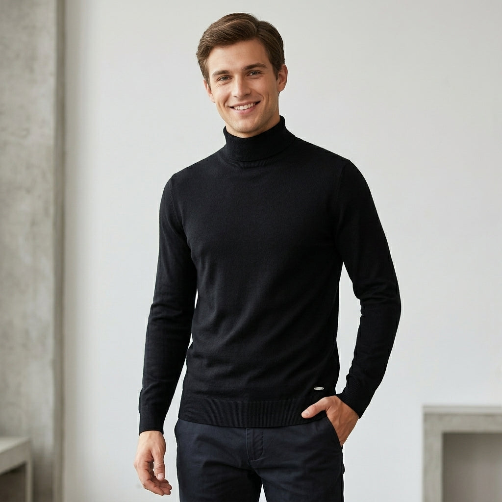 Maglia uomo viscosa collo lupetto MK20012 - MARKUP