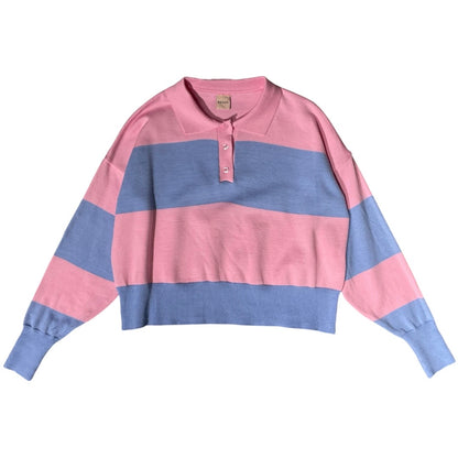 Polo maniche lunghe righe larghe 14D192 - EXTYN