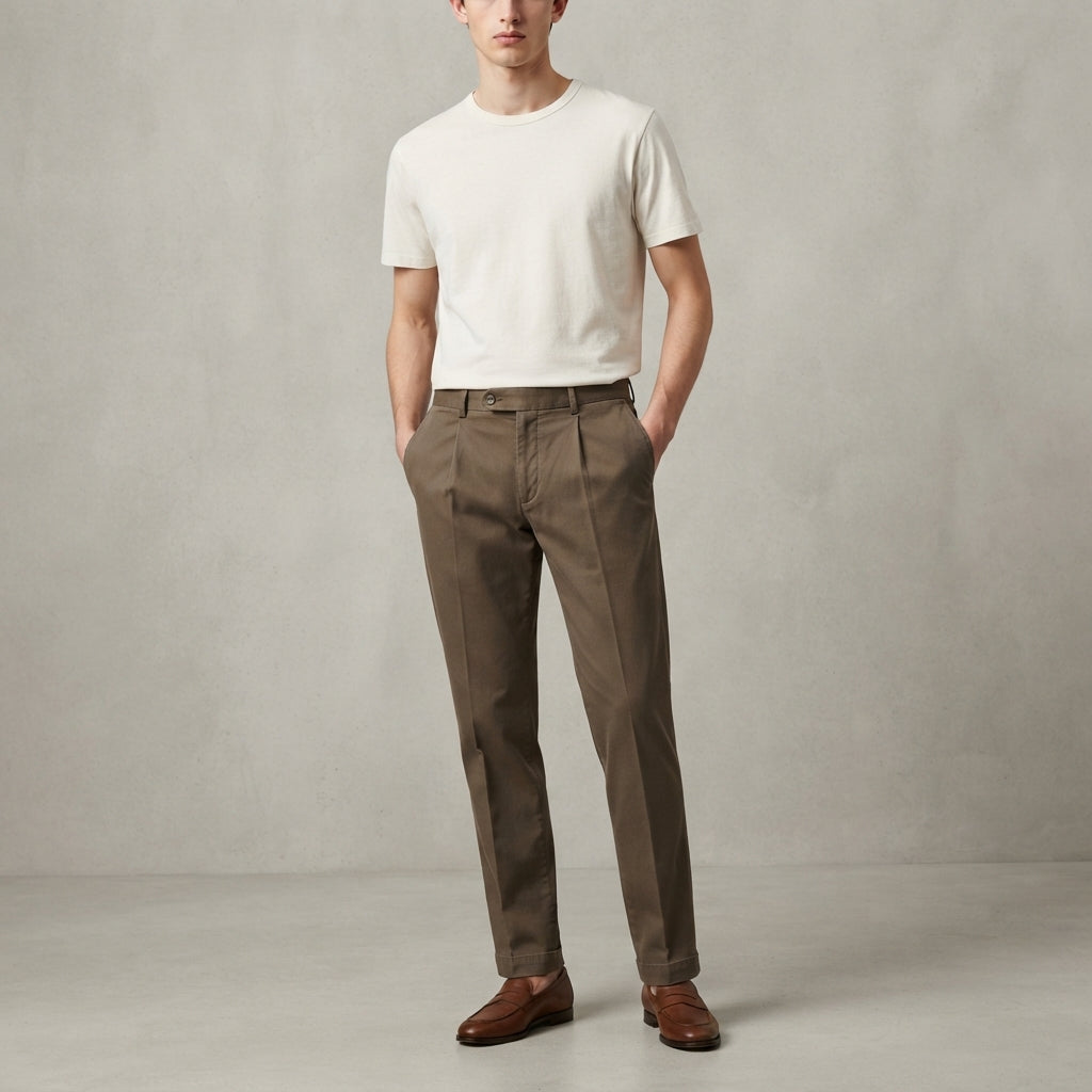Pantalone regular fit con pences STAR - L'UOMO SARTORIALE
