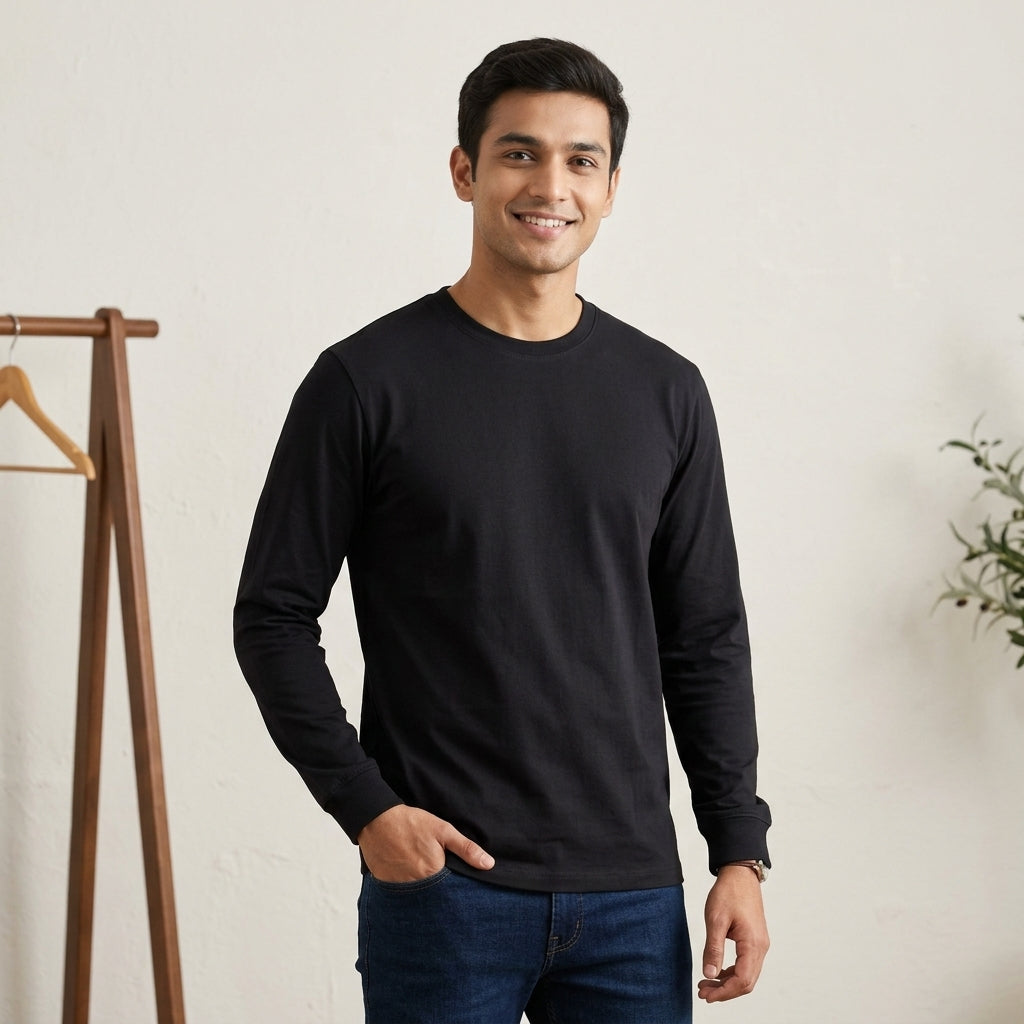 T-shirt uomo in jersey di cotone maniche lunghe MT100ML - GALERIE