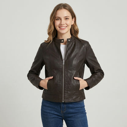 Giubbino donna biker ecopelle BS2740023 - BLASH