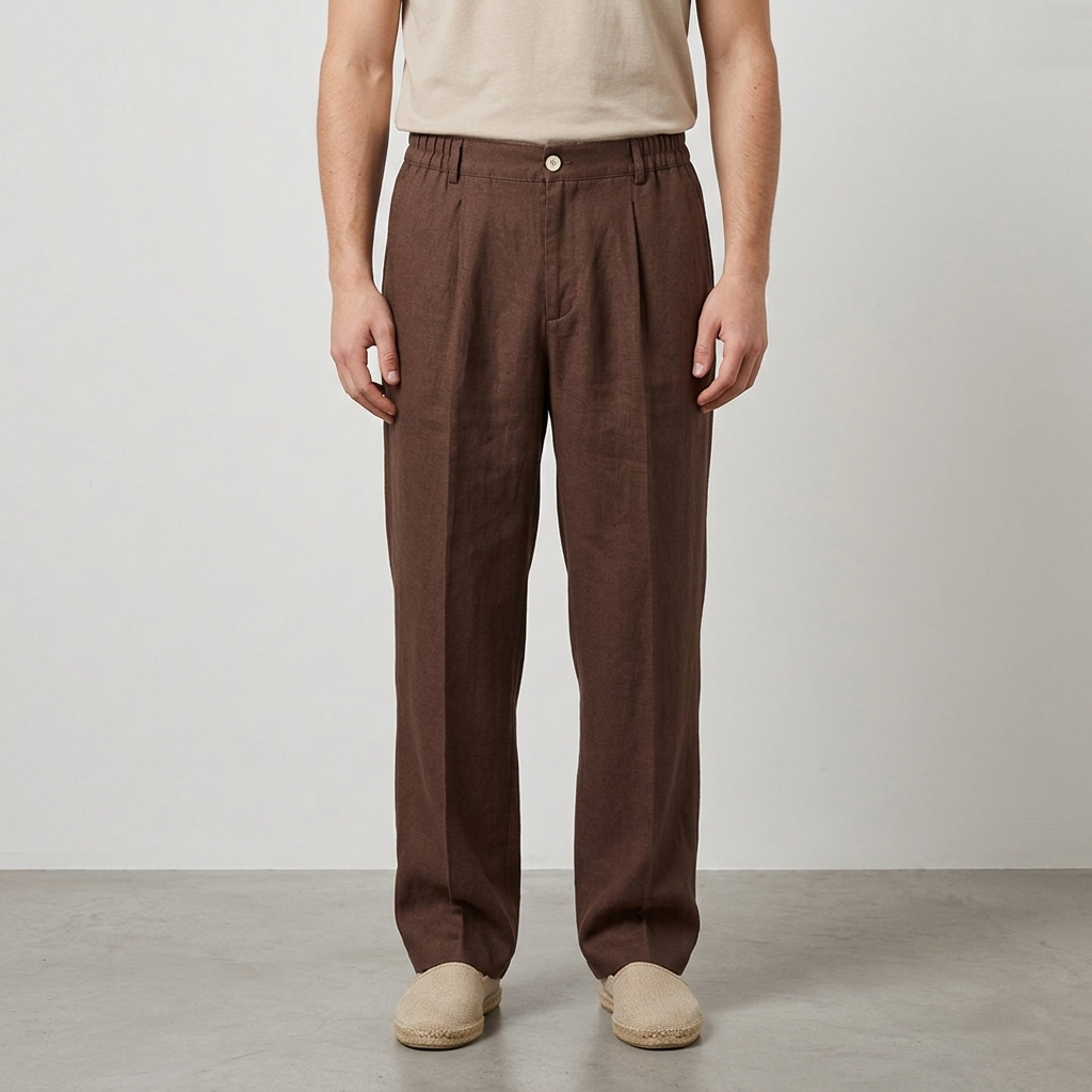 Pantalone uomo palazzo in lino 857