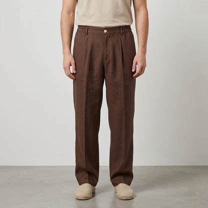 Pantalone uomo palazzo in lino 857