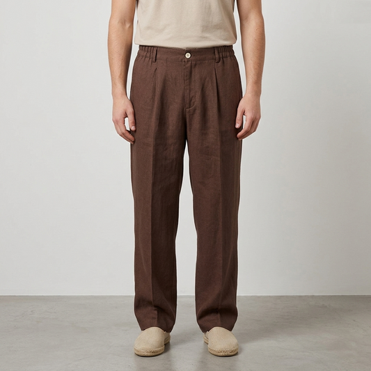 Pantalone uomo palazzo in lino 857