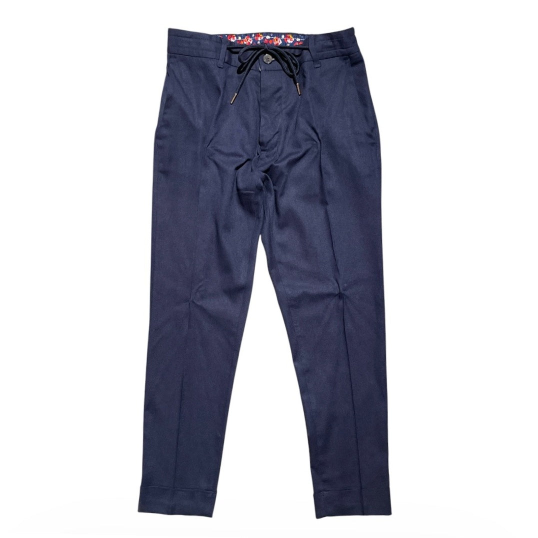 Pantalaccio puro lino tessuto lavorato ISCHIA-LINOELAST - L'UOMO SARTORIALE