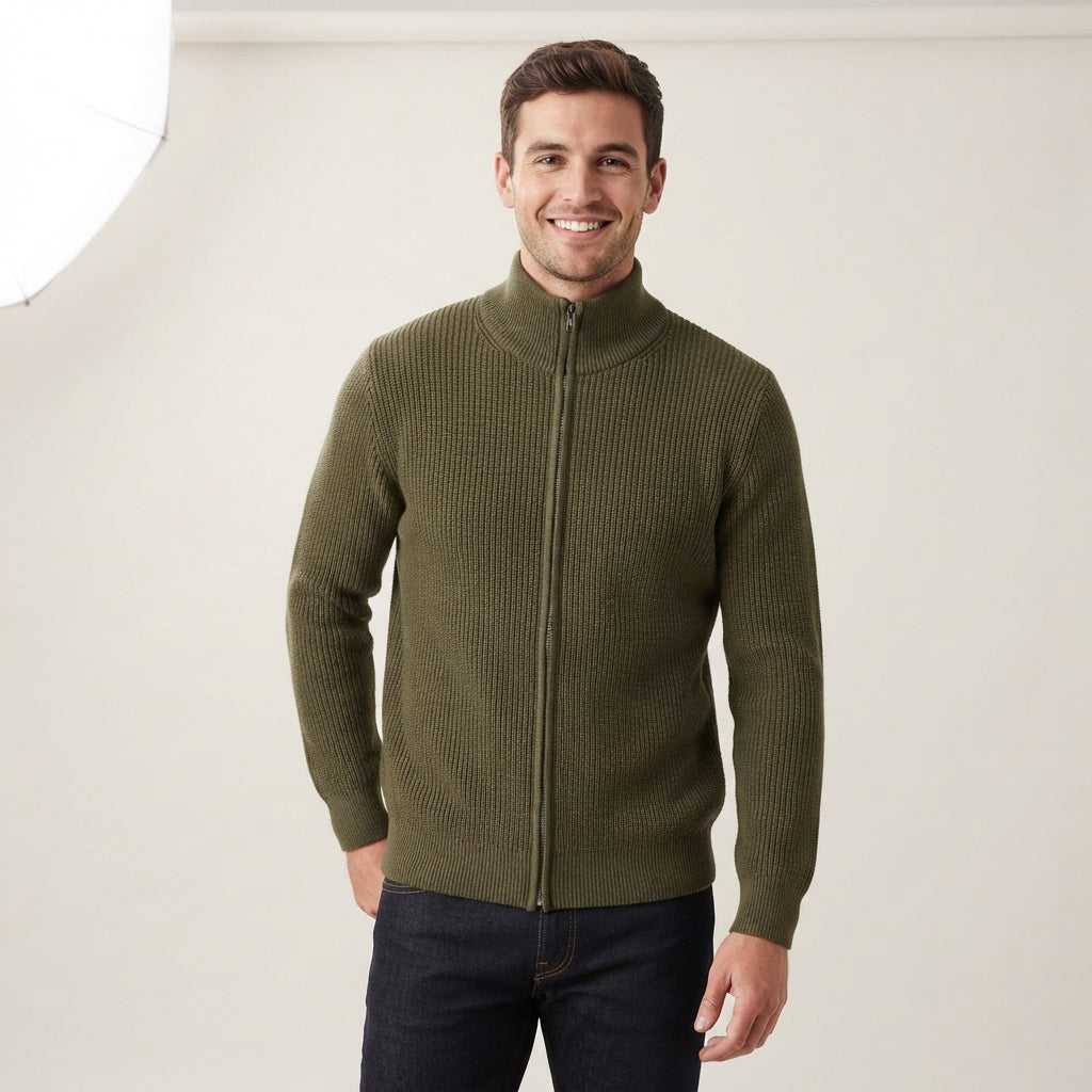 Cardigan uomo con zip MM808 - GALERIE