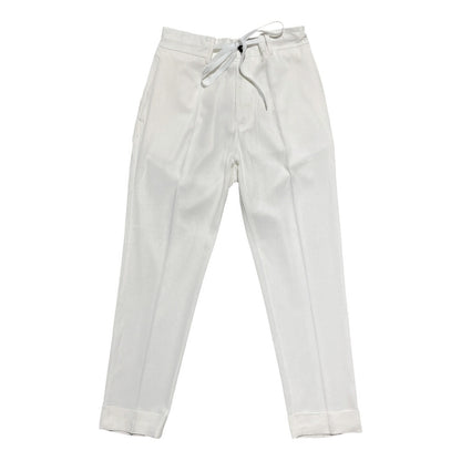Pantalaccio puro lino tessuto lavorato ISCHIA-LINOELAST - L'UOMO SARTORIALE