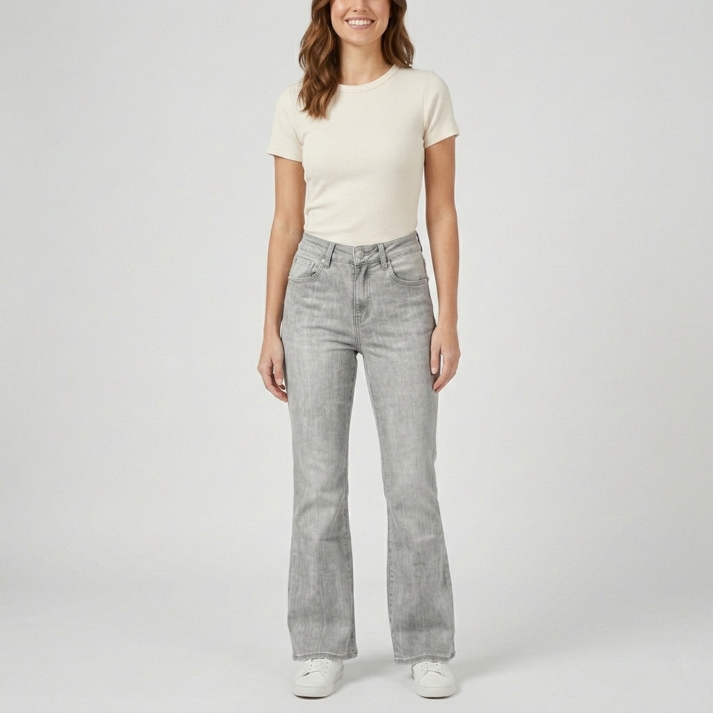 Jeans fondo a zampa lavaggio grey washed 38D138 - EXTYN