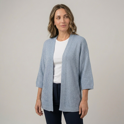 Cardigan in maglia lavorata con lurex 1677L - FRANZESE