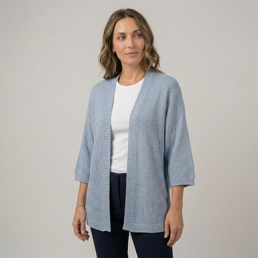 Cardigan in maglia lavorata con lurex 1677L - FRANZESE
