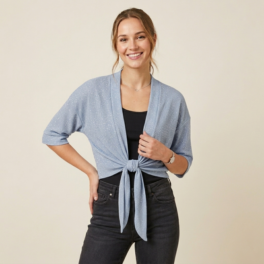 Coprispalle maglina con inserti glitter 3480 - FRANZESE