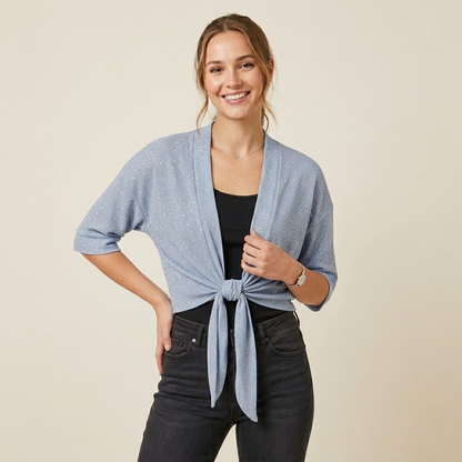 Coprispalle maglina con inserti glitter 3480 - FRANZESE