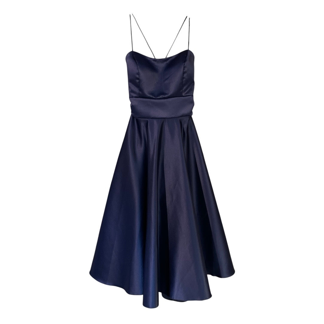 Vestito elegante in raso scollo tondo 81025 - FRANZESE
