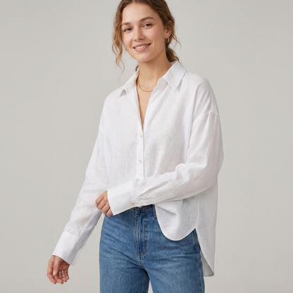 Camicia donna oversize in puro lino NELEB - VOG