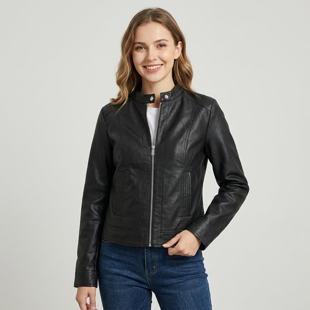Giubbino donna biker ecopelle BS2740023 - BLASH