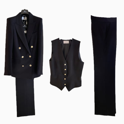 Tailleur donna tre pezzi bottoni dorati U14605 - ELENA CASALI