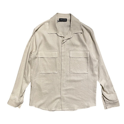 Camicia uomo modello overshirt in lino 856