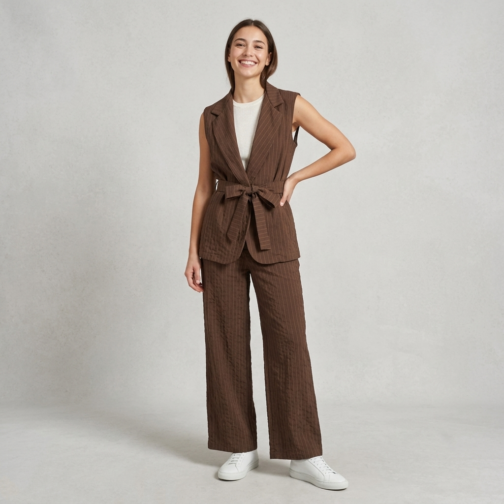 Pantalone donna motivo gessato 2006 - MAYA