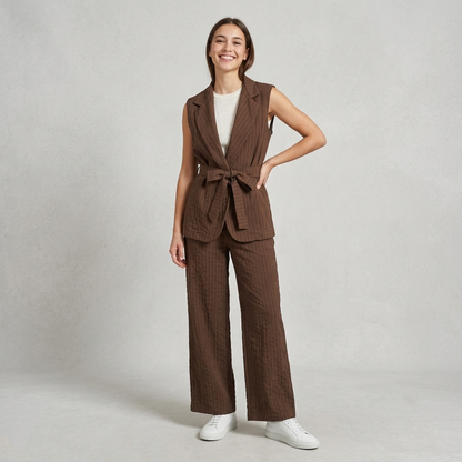 Pantalone donna motivo gessato 2006 - MAYA