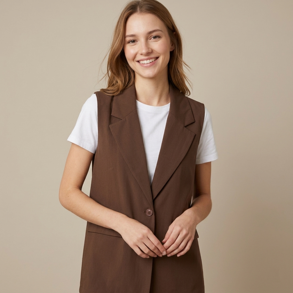 Gilet tessuto cupro viscosa 05D341 - EXTYN