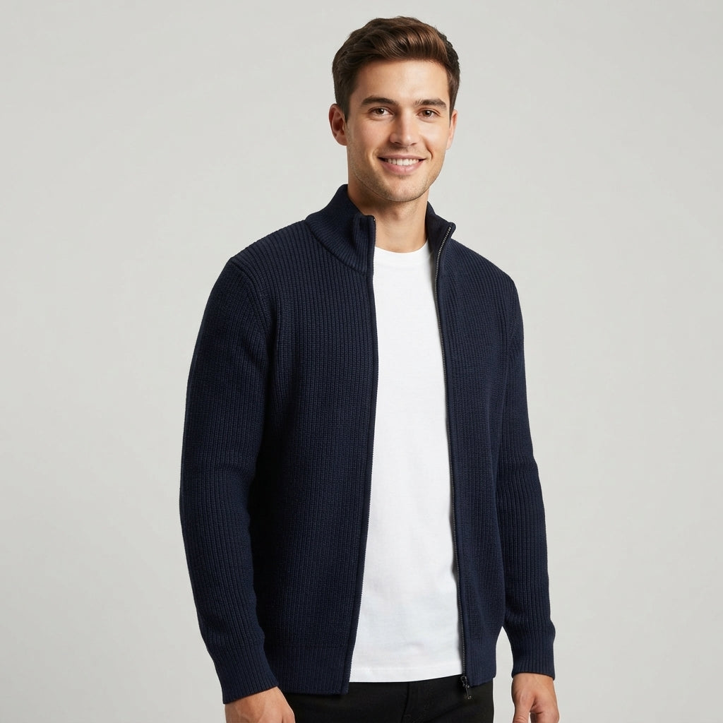 Cardigan uomo con zip MM808 - GALERIE
