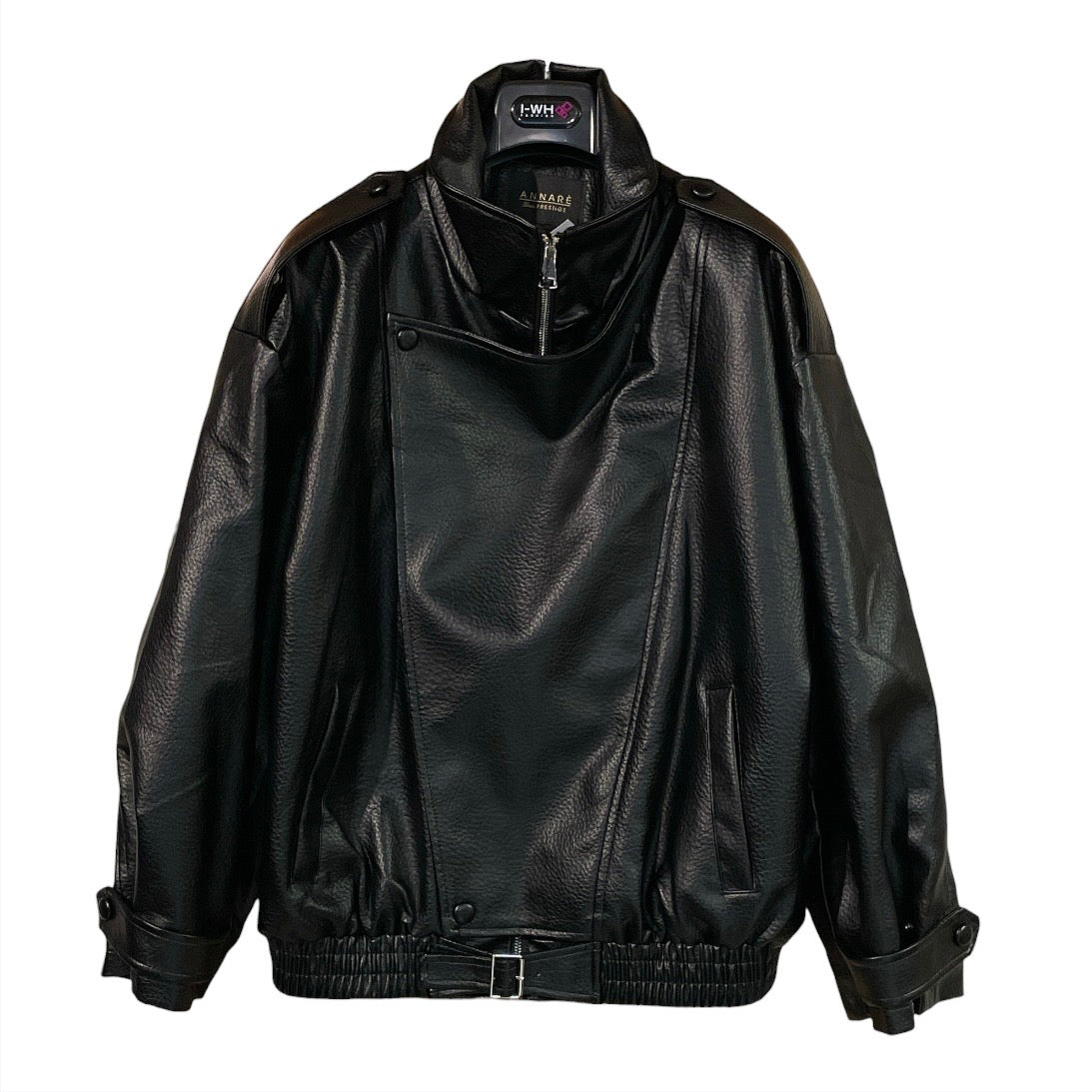 Giubbino donna in ecopelle modello bomber oversize 2685