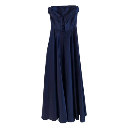 Vestito lungo cerimonia scollo a barca 51160 - FRANZESE