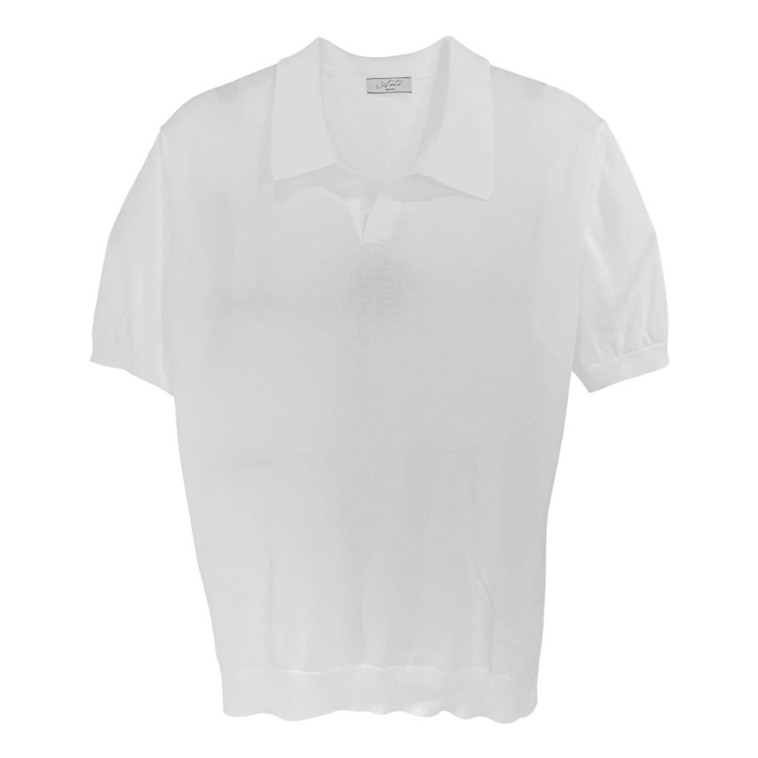 Polo uomo senza bottoni in filo di cotone extra-fine MA8352