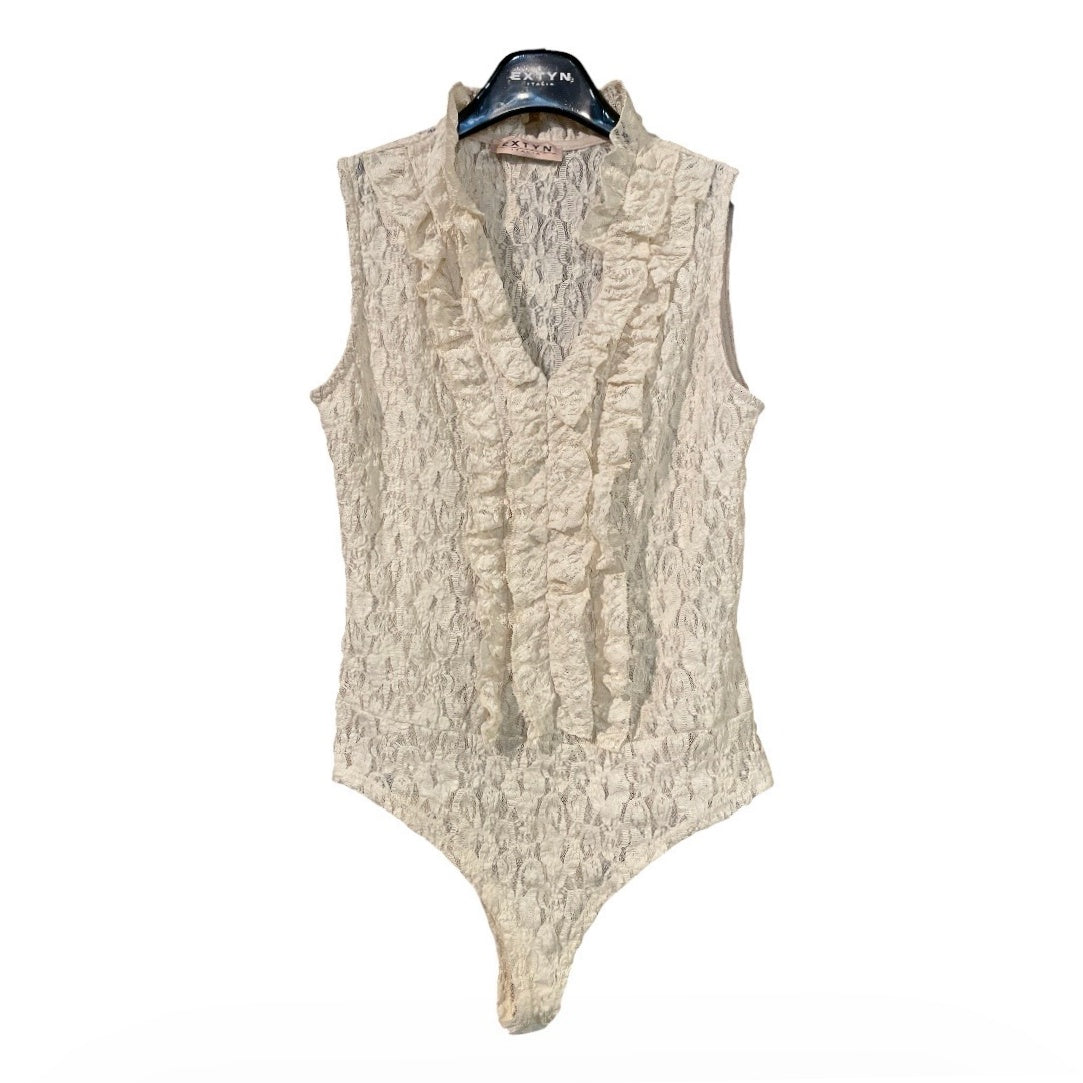 Top in pizzo con rouches 16D278 - EXTYN