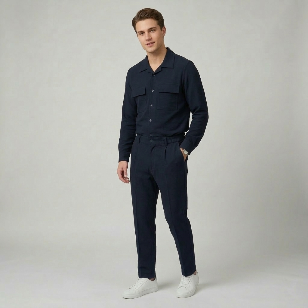 Pantalone slim fit tessuto lavorato GF204 - FRANZESE