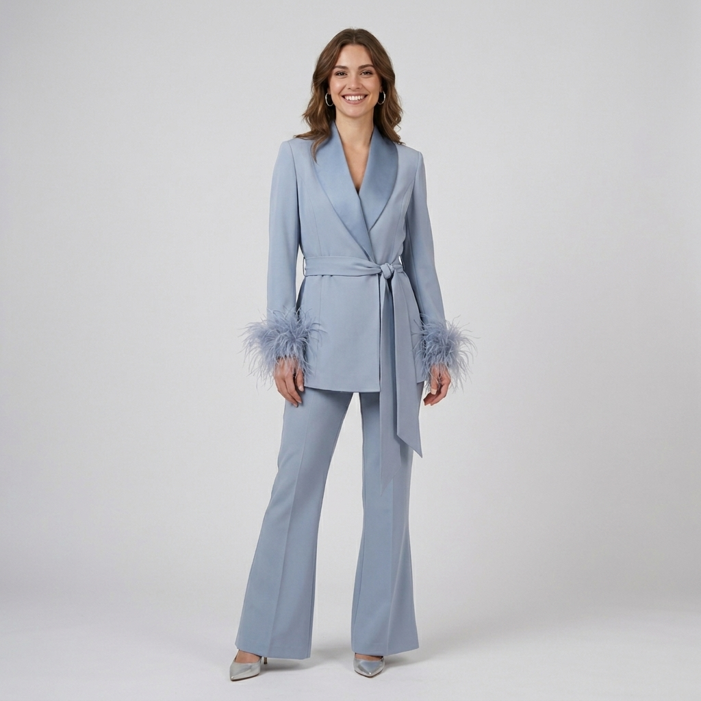 Tailleur polsini piume 04610 - ELENA CASALI