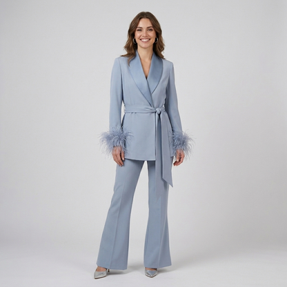 Tailleur polsini piume 04610 - ELENA CASALI