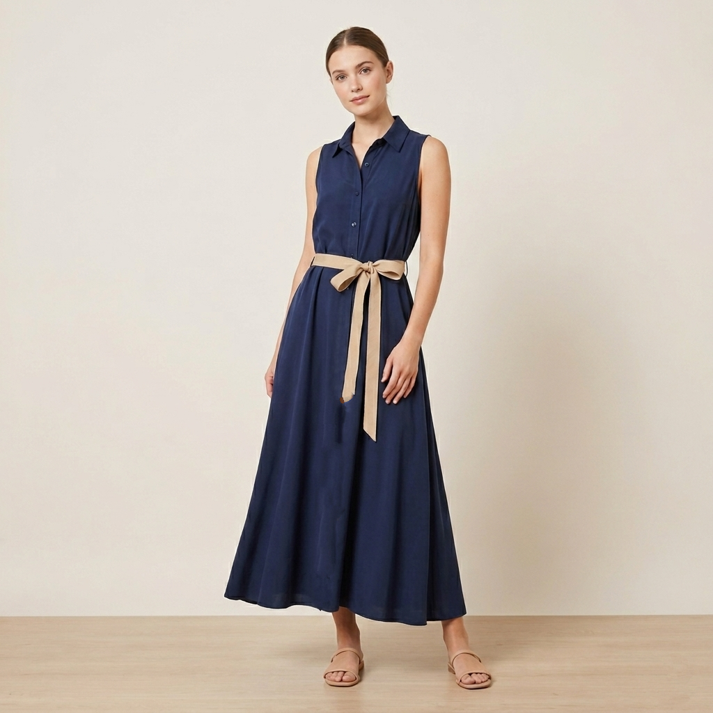 Vestito chemisier in viscosa 06D366 - EXTYN