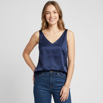 Top donna basic tessuto rasato lucido B97311 - AVENUE