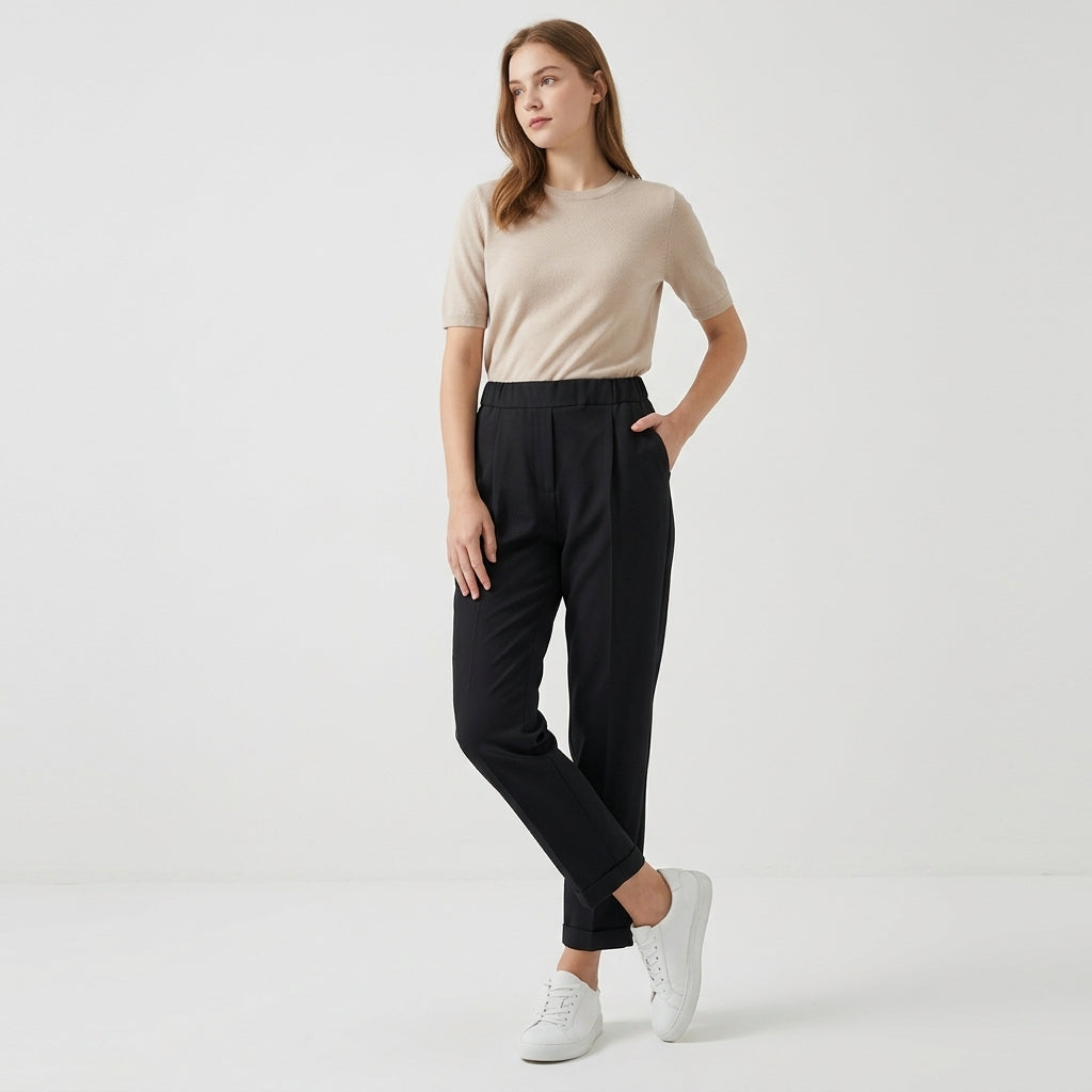 Pantalone donna elastico in vita B98108 - AVENUE