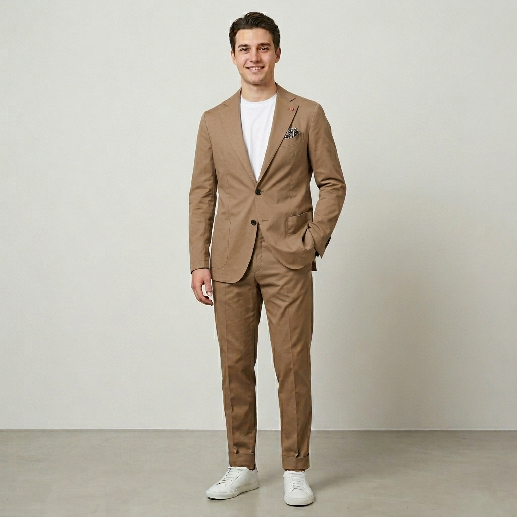 Abito uomo slim fit in cotone SANREMO-NAP - L'UOMO SARTORIALE