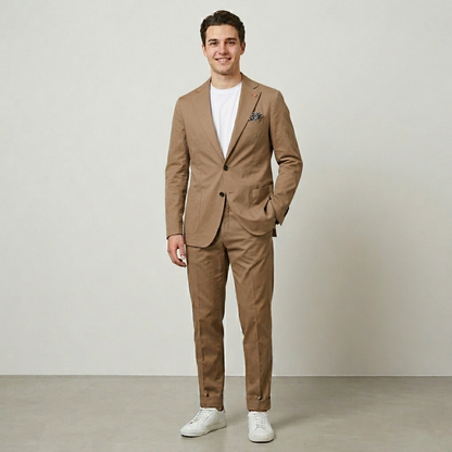 Abito uomo slim fit in cotone SANREMO-NAP - L'UOMO SARTORIALE