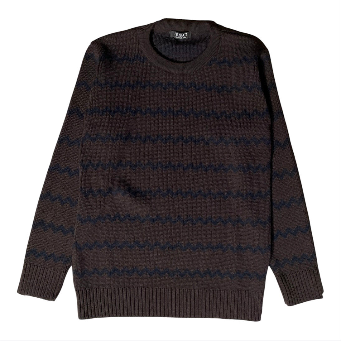 Maglia girocollo motivo zig-zag PJ2671 - PROJECT