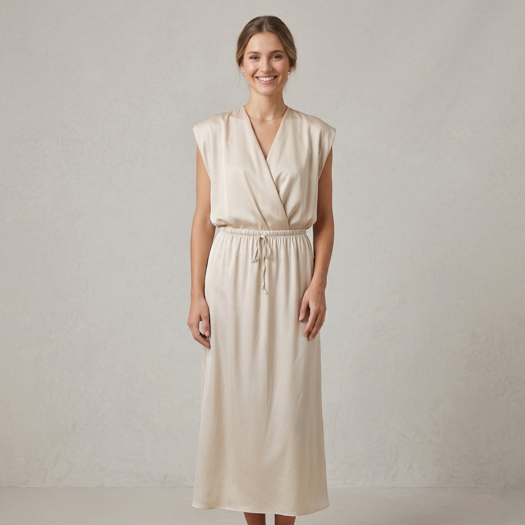 Top in raso scollo incrocio 28D179 - EXTYN