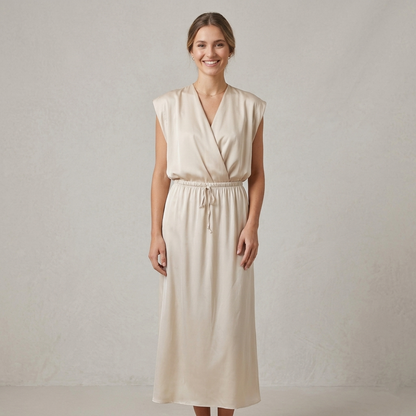Top in raso scollo incrocio 28D179 - EXTYN