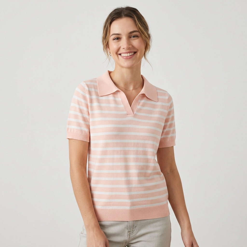Maglia modello polo righe strette 257 - FRANZESE