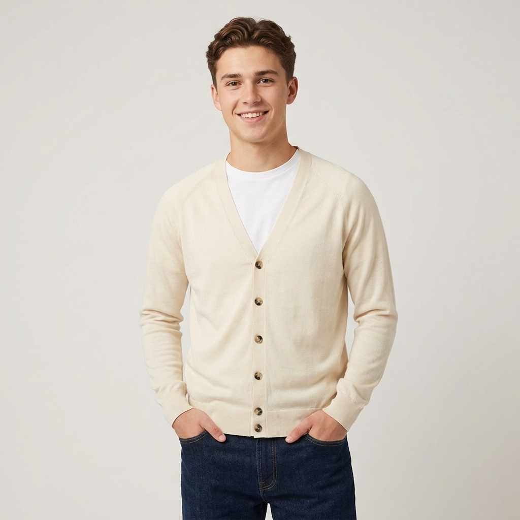 Cardigan uomo viscosa extra fine MM911 - GALERIE CV