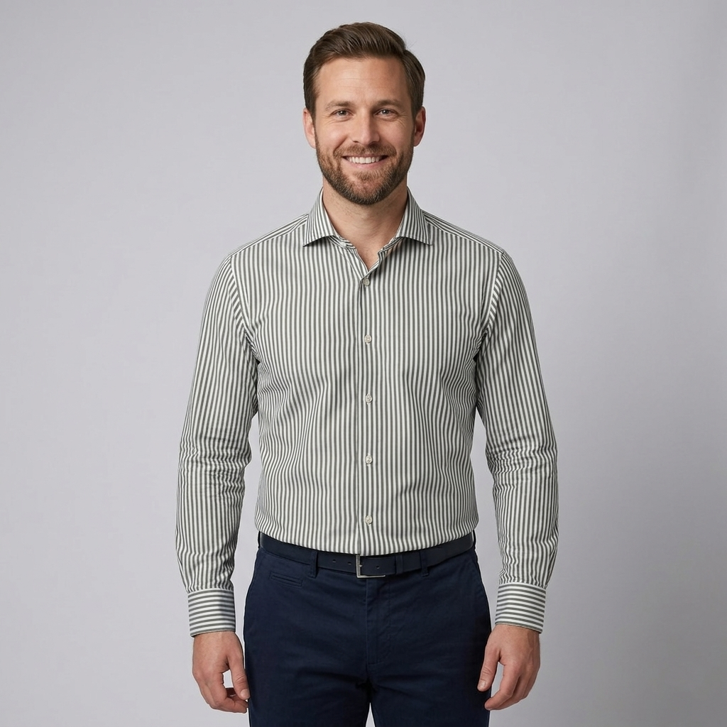 Camicia italian fit righe strette N2031-B430 - V&V