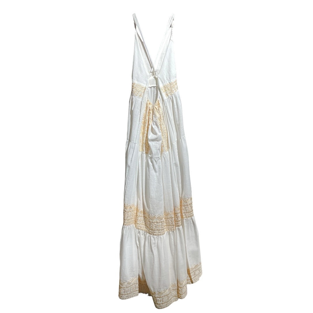 Vestito lungo con ricami oro 28275
