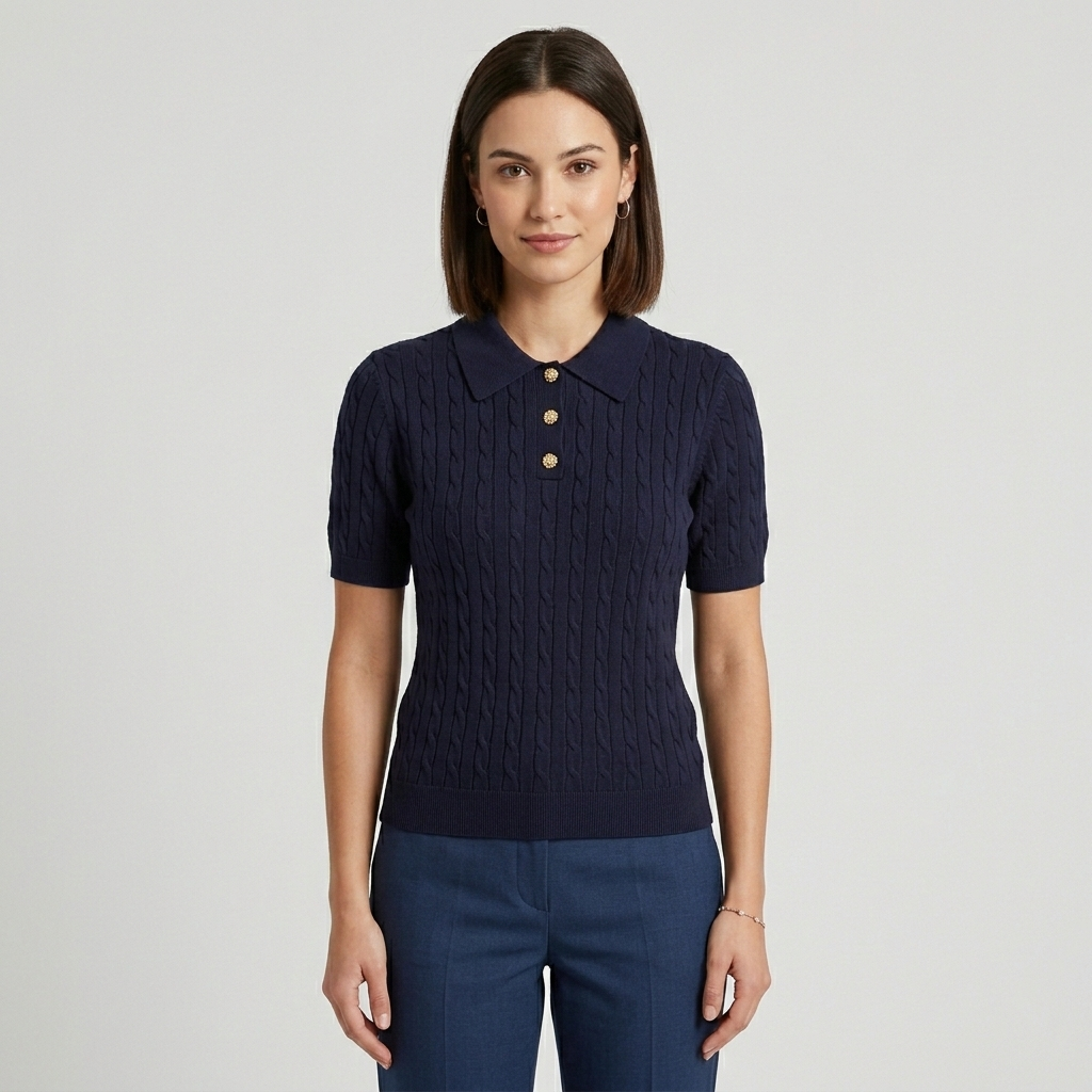 Maglia modello polo trecce MAG259 - FRANZESE