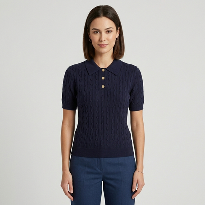 Maglia modello polo trecce MAG259 - FRANZESE