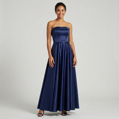 Vestito lungo cerimonia scollo a barca 51160 - FRANZESE