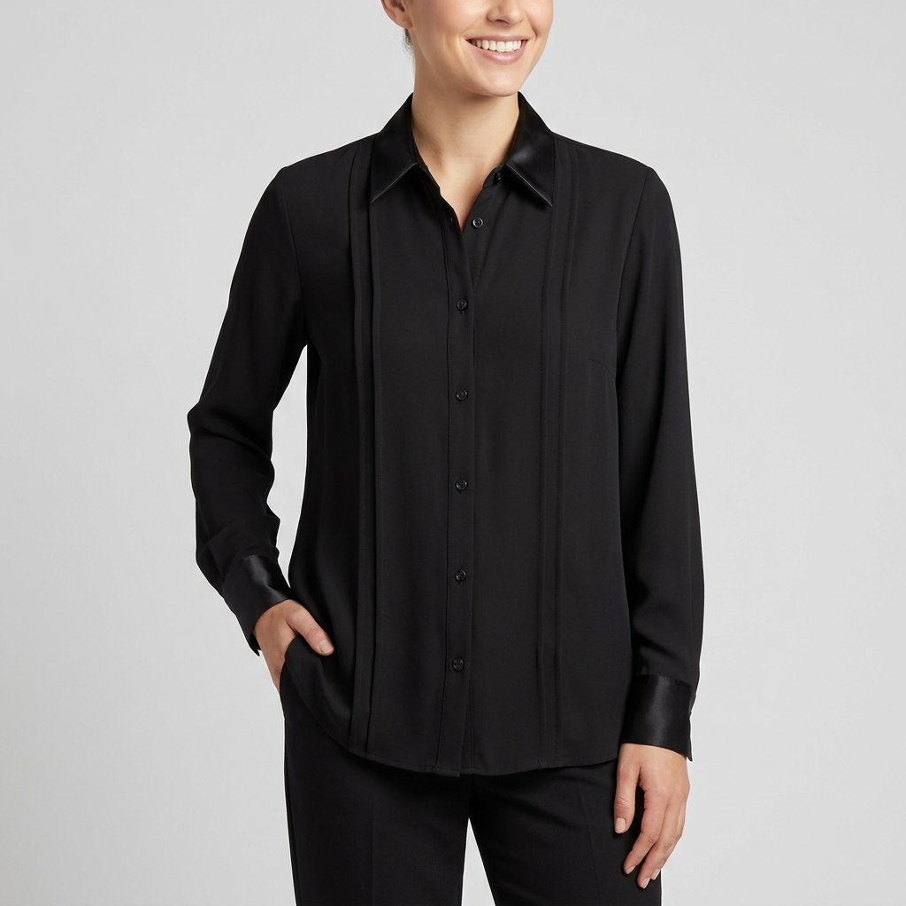 Camicia tessuto fluido collo raso 1032 - MAYA