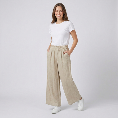Pantalone palazzo puro lino 2516